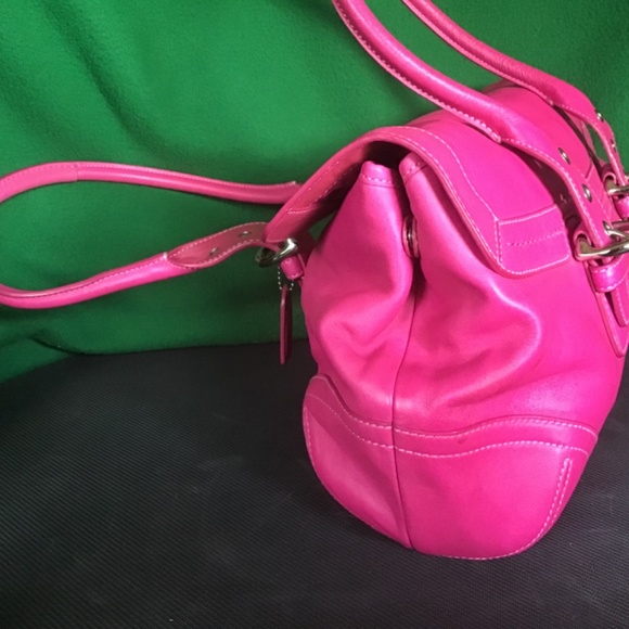 Coach Pink leather handbag - Picture 4 of 6